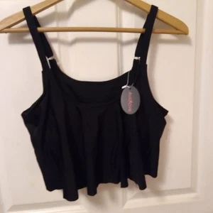 Costume da bagno Avidlove con volant due strati nuovo con etichette e spalline regolabili taglia L nero - Foto 1 di 9