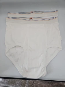 (2) Calzoncillos vintage nuevos 34” 36” para hombre Fruit of the Loom pequeños años 70 azul dorado verdadero - Imagen 1 de 7