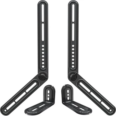 Soporte de montaje de barra de sonido para montaje por encima o por debajo del televisor se adapta a la mayoría de las barras de sonido... Foto 1 de 4