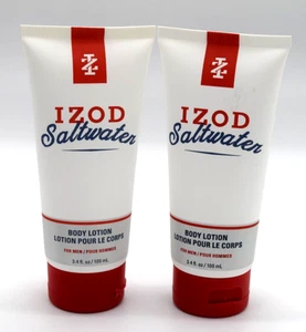 IZOD Salzwasser für Männer Körperlotion 2er Set -- 3,4 Unzen jeweils versiegelt NEU - Bild 1 von 3