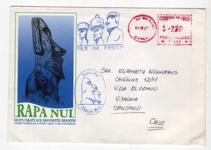 CHILE Isla de Pascua Isla de Pascua Ile de Paque Rapa Nui Moai Xrare METRO cancelar - Imagen 1 de 3