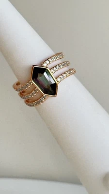 "Кольцо ""She's Meant To Be"" для вечеринки с бомбой июнь RG51675 размер 8 александрит на розовом золоте" - Изображение 1 из 4