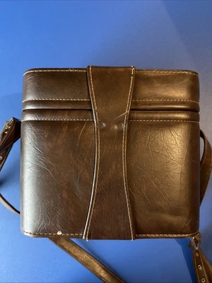 Estuche para cámara de cuero marrón vintage EL-2 con correa - Hecho en EE. UU. Foto 1 de 4