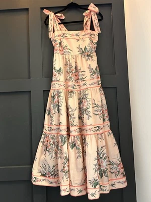 Elegante Vestido Floral Deseo Boho Vaquera Sesión de Fotos Fiesta de Té Cumpleaños Primavera Foto 1 de 4