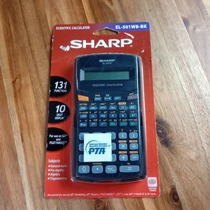 NEW SHARP Calculator Black EL-501WB-BK Chemistry Physics Test Scientific 7-PACK - Picture 1 of 6
