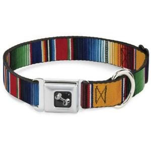 Buckle Down Seatbelt Dog Collar ZARAPE Stripes S M L Made in USA