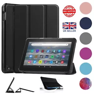 For Amazon Fire HD 7" 2022 2019-17 Leather Flip Stand Slim Book Smart Cover Case - Picture 1 of 18