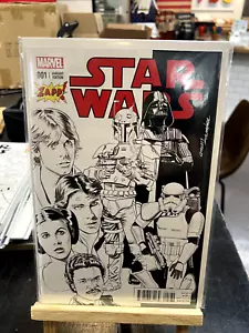 Star Wars #1 2015 Boba Fett Zapp Comics Mike Mayhew Sketch Variant Cover - Picture 1 of 1