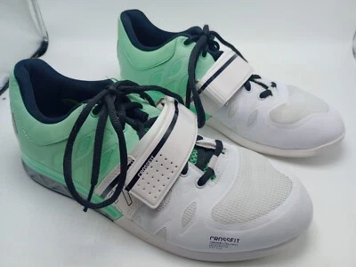 Reebok Crossfit CF74 PowerBax Shoes Training Workout Green White Womens Size 9 - Image 1 of 4