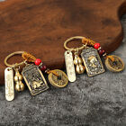 Chinese Style Zodiac Brass Gourd Five Emperors Money Keychain Metal Fengshxa
