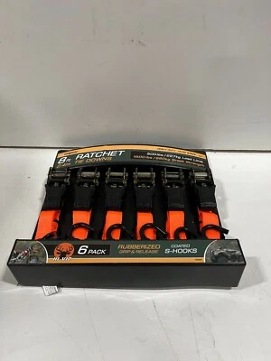 CARGOLOC 8 FT. 1500 LBS RATCHET TIE DOWN STRAPS S-HOOK - Image 1 of 2