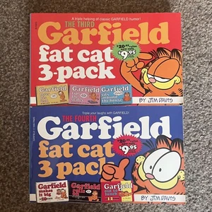 Garfield Fat Cat 3 Books in 1 Volume 3 And 4 VGC 1995 Paperback - Imagen 1 de 4