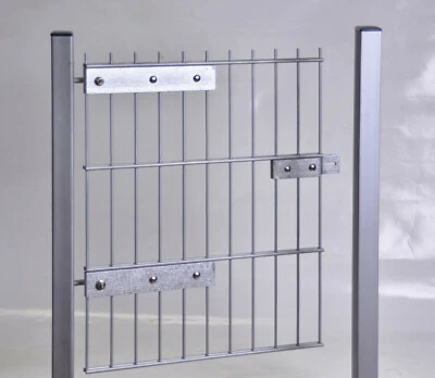 Doppelstabmattenzaun Tür-Torband Umbaubeschlag XL  Scharnier Beschlag Hänge Zaun - Bild 1 von 4