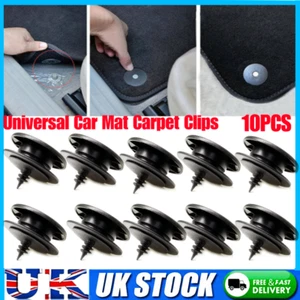 10X Universal Car Mat Carpet Clips Fixing Grip Clamps Floor Holders For VW Skoda - Picture 1 of 23