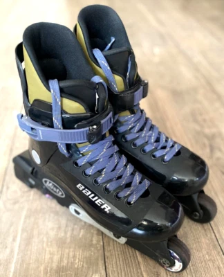 Bauer Misty Aggressive Inline roller skates  wheels 58mm size US 7 RARE Vintage - Image 1 of 4