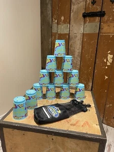 WSSA Offizielles Stapelbecher Speed Stacks Set Blau Mix mit schwarzer Reisetasche - Bild 1 von 14