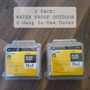 2 PACK - TITAN 3 2 -Gang Vertical In Use Weatherproof Cover Clear Plastic - Picture 1 of 5