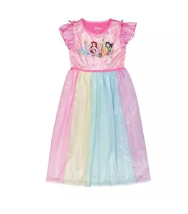 Disney Princess Pajamas Girls Size 5T Cinderella Rapunzel Nightgown Play Dress - Picture 1 of 1