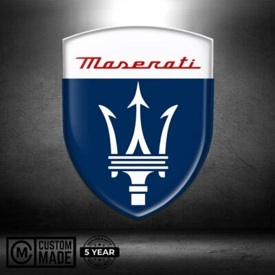 Pegatina Maserati | Calcomanía insignia guardabarros | Logotipo lateral maletero parachoques portátil etc. Foto 1 de 4