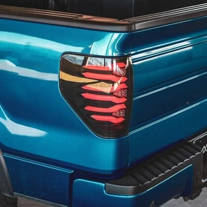Luces traseras LED AlphaRex Luxx negras rojas para Ford F-150 2009-2014 estilo platón lateral - Imagen 1 de 13