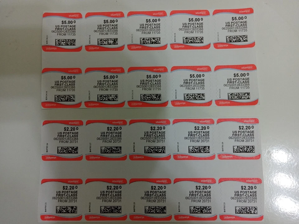 Discount Stamps  Low Prices 30 Each!!! $1.00 $1.55 $2.20 $5.00 Two Day Shipping. - Image 1 of 2