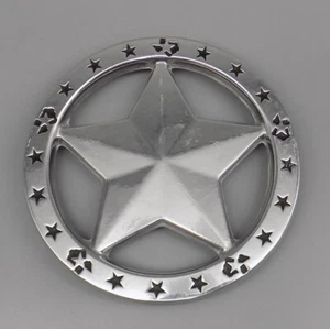 Wilton Armetale Texas Star Trivet Aluminum Rubber Feet Some Scuffs Wall Hanger - Foto 1 di 7