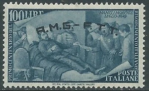 1948 TRIESTE A RISORGIMENTO 100 LIRE MNH ** - RA25-3 - Picture 1 of 1