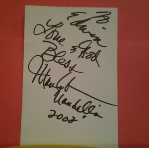 MARTHA REEVES SIGNED WHITE CARD