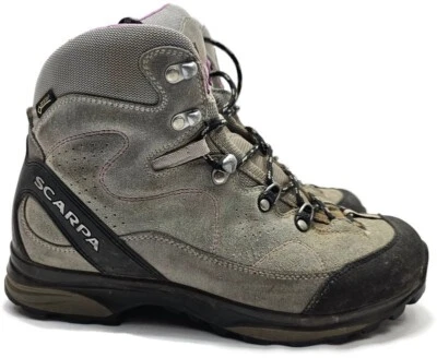 Botas Scarpa Moraine Mid GTX para mujer talla 8,5 Goretex senderismo gris suelas Vibram Foto 1 de 4