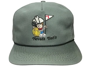 VTG Nevada Bob's Golf Hat Snapback 1990s Rope Made In USA Cloverdale Brand - Picture 1 of 13
