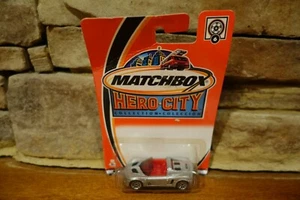 NIB 2002 Matchbox Hero City #6 Opel Speedster Silver Convertible #97674-0718 - Picture 1 of 3