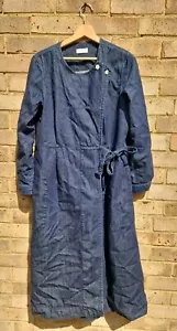 TOAST Atemberaubendes blaues Wickelkleid aus Leinen & Baumwolle - Bild 1 von 9