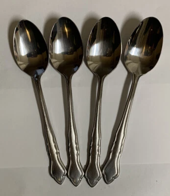 Cucharaditas de acero inoxidable Barclay & Geneve cubiertos - Juego de 4 - Mf14 Foto 1 de 4