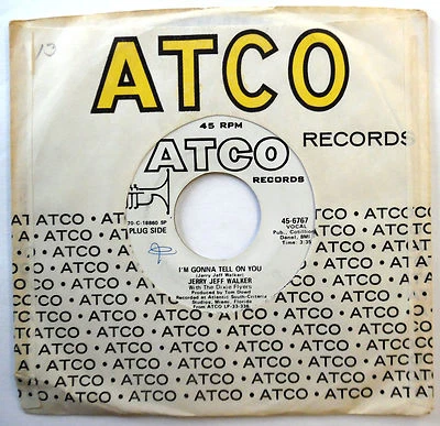 Jerry Jeff Walker 45 I'M Gonna Récit Sur Vous Near Mint Folk Promo 1970 w4797 - Photo 1/2