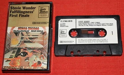 STEVIE WONDER - UK CASSETTE TAPE - FULFILLINGNESS FIRST FINALE - LYRIC INSERT - Image 1 of 4