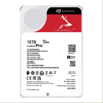 ST18000NT001 Seagate IronWolf Pro 18TB 7.2K NAS SATA 3.5" 256M Hard Drive HDD - Image 1 of 4