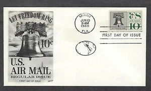 C57 Fleetwood FDC - 10-cent Airmail - Liberty Bell - Picture 1 of 1