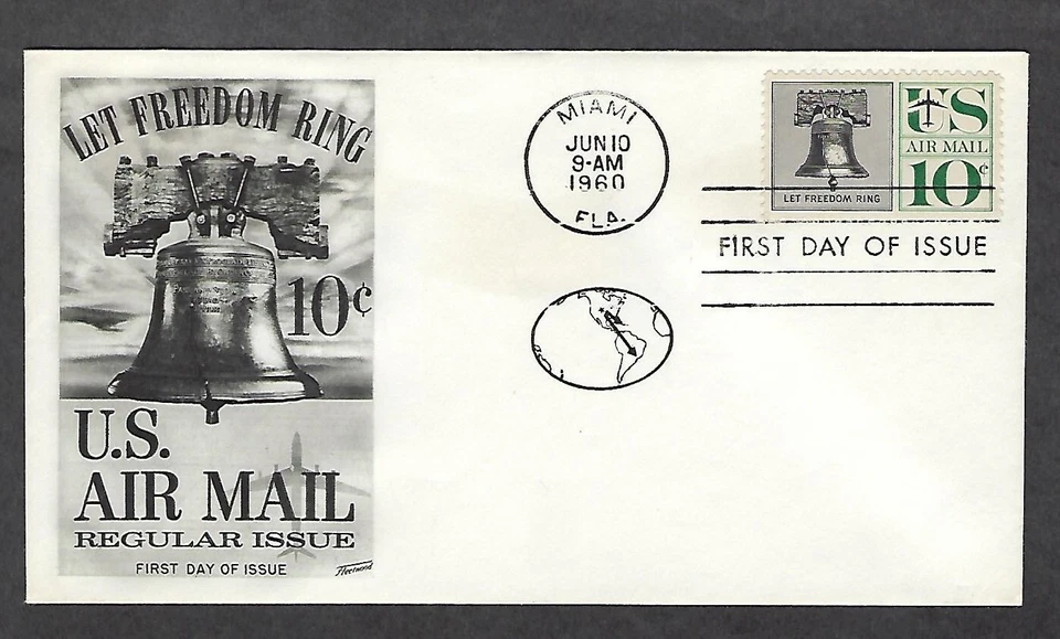 C57 Fleetwood FDC - 10-cent Airmail - Liberty Bell - Image 1 of 1