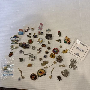 Lot Of Pins Lapel Tie Tacs Cross Etc - Picture 1 of 9