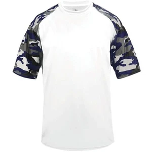 Badger Youth Camo Sport T-Shirt WHITE | NAVY XS - Picture 1 of 1