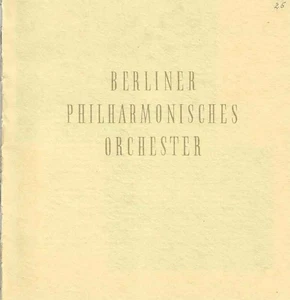 Berlin April 1957 Programm Berliner Philharmoniker Hans Knappertsbusch - Bild 1 von 4