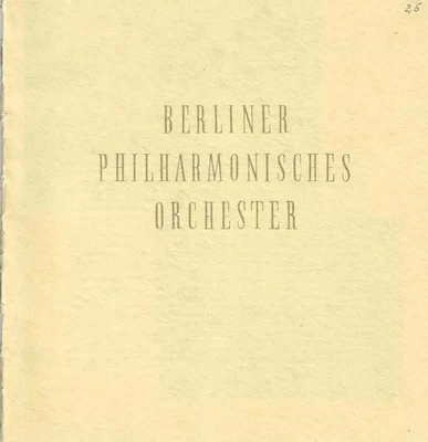 Berlin April 1957 Programm Berliner Philharmoniker Hans Knappertsbusch - Bild 1 von 4