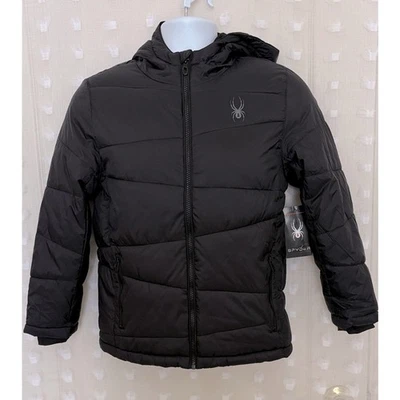 Spyder - Black Quilted Jacket - New with Tags. Youth 10-12 - Image 1 of 4