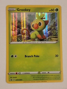 Pokemon Grookey SWSH001 First Partner Pack 25th Anniversary Jumbo Promo Card NM - Picture 1 of 3