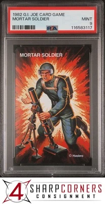 1982 G.I. JOE CARD GAME MORTAR SOLDIER SHORT-FUZE  (NO 10s) PSA 9 - Image 1 of 3