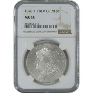 1878 7TF Rev 78 Morgan Dollar MS 63 NGC Silver $1 Coin SKU:I16473 - Picture 1 of 4