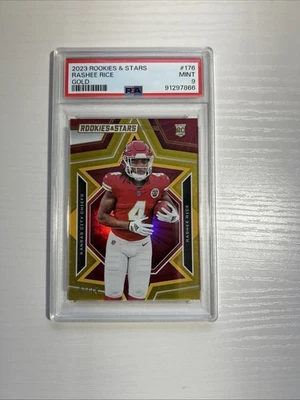2023 Panini Rookies & Stars Rookies Rashee Rice #176 Gold /10 (RC) PSA 9 - Imagem 1 de 4