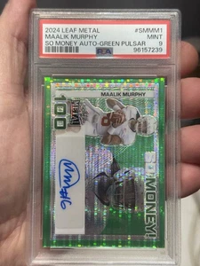 2024 LEAF METAL MAALIK MURPHY AUTO SP 1/1 SO MONEY INSERT OREGON ST PSA 9 MINT - Picture 1 of 5