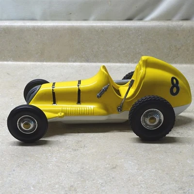 Vintage Cox Thimble Drome Champion Race Car, Yellow Toy Pusher, #8 - Image 1 of 4