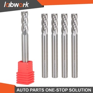 Labwork 1/4" 4 Flute 2-1/2" Overall Length 3/4" LOC Carbide End Mill- TiALN 5Pc - Picture 1 of 14